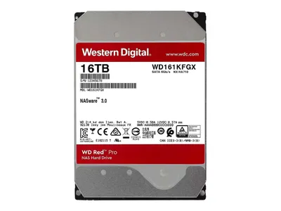 | Жесткий диск HDD 16TB WD Red PRO WD161KFGX, 512Mb, SATA III 7200 rpm