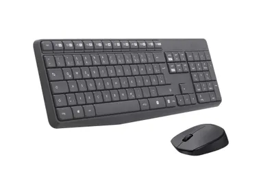 Logitech MK235 Black to‘plami: simsiz klaviatura va sichqoncha