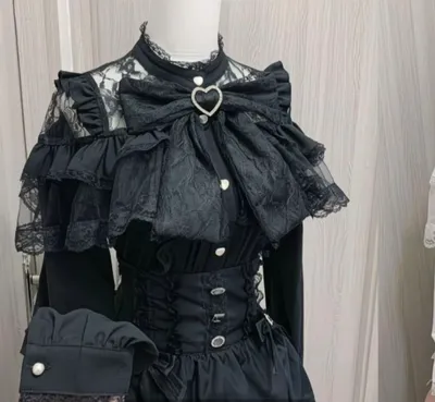 Jirai Kei / Lolita uslubidagi gotik bluzka
