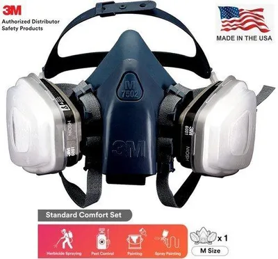 AQShda ishlab chiqarilgan original 3M 7502 respirator niqobi 1
