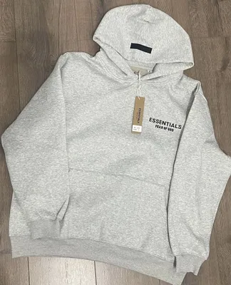 Худи ESSENTIALS серое / Oversize / Премиум качество 1