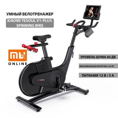 Умный велотренажер Xiaomi YESOUL V1-PLUS Spinning Bike Black 1