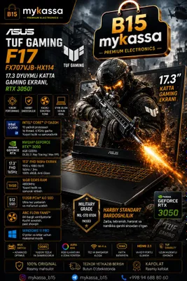 ASUS TUF Gaming F17 FX707VJB-HX114 • Dastavka • New