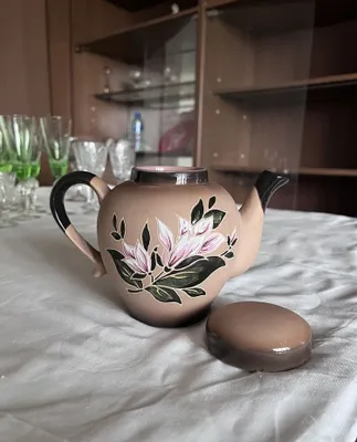 Чайник из глины ручная роспись 1