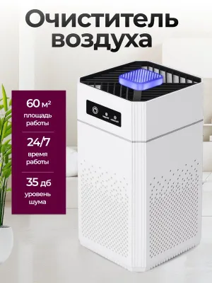 Uy uchun ko‘mir filtrli havo tozalagich, oq dezinfektor va ionizator 1