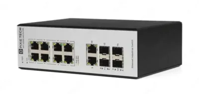 PXT-S250G-4S2T8-POE kommutatori, 8 ta PoE porti, DIN