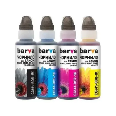 ! Barva GI-41 siyohi 4x100 ml BK/C/M/Y (CGI41-1K-MP), QQS bilan narxi