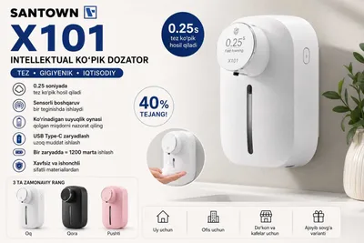 Santown X101 Avtomatik Sensorli Sovun Dispenseri | Type-C