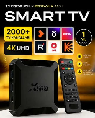 Smart TV pristavka X96Q — Android, 4K, (yangi, kafolat bilan) 1