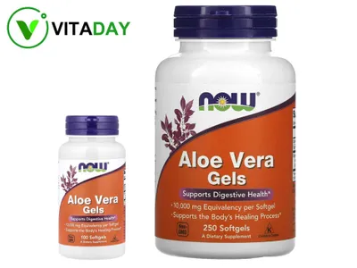 NOW Foods, aloe vera kapsulalarda, 100 kapsula 1