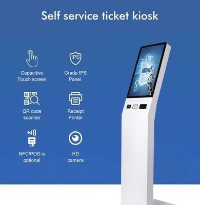 27 dyuymli sensorli ekran, shtrix-kod skaneri va termal printerli kiosk, 24/7!! 1