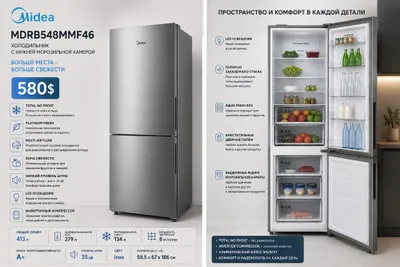 Холодильник MIDEA MDRB548MMF46 NEW 2026 Oficial PRODUKT 1