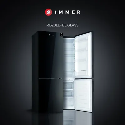 Холодильник IMMER RI 320LD-BL (Black Glass) 1