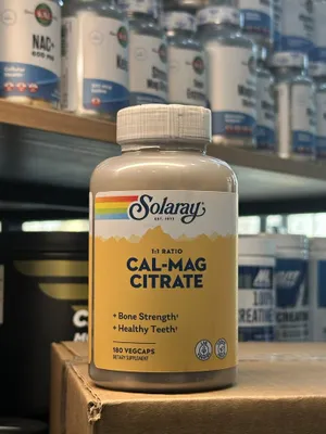 Solaray Cal-Mag Citrate 1:1 Ratio 180 капсул 1