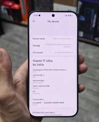 Xiaomi 17 ultra lieca 16/512 1