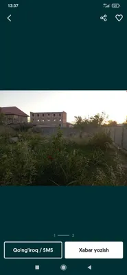 6 sotix li xovli devor uralgan kadastr. Qarori bor yer sitiladi 1