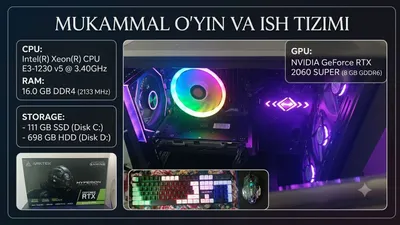 Kompyuter sotiladi oʻyin va ogʻir ishlar uchun