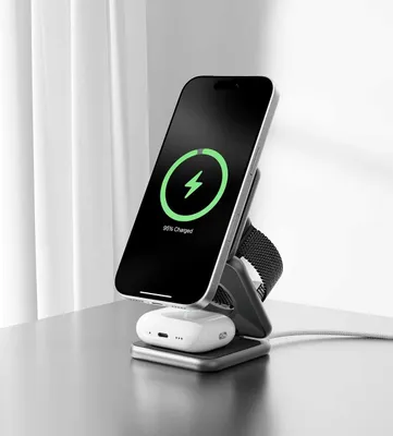 Продаётся складная зарядная станция KUXIU X40 3-в-1 MagSafe. 1