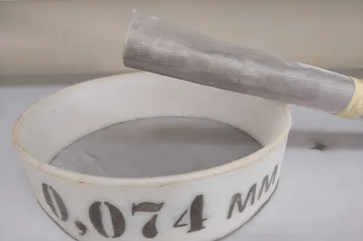 Сита с размером 0,5, мм 0,16, мм 0,074 мм, mayda o'lchamdagi ELAKLAR.
