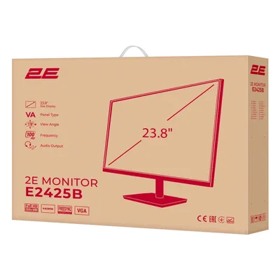 } 2E 23.8" E2425B D-Sub, HDMI, VA, 100Hz, FreeSync monitori 1