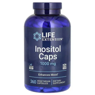 Life Extension, Inositol, Инозитол, 1000 мг, 360 капсул 1