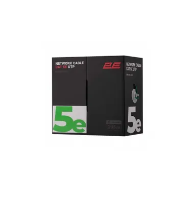 2E Cat5e UTP 305 m LSZH AWG24 kabeli, yashil