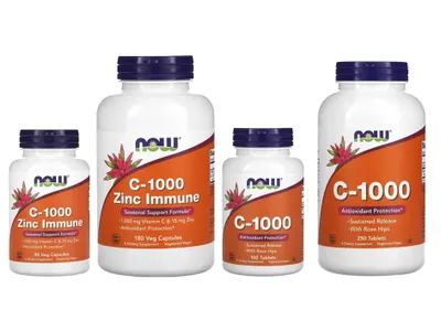 NOW Foods NOW C-1000 Zinc Immune C-1000 С1000 C1000 C 1000 Zinc D3 D-3 1