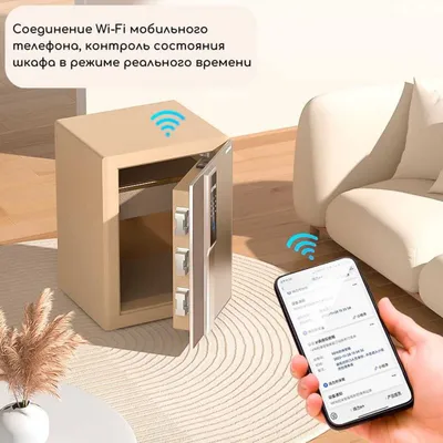 Сейф Deli "4156G", биометрический с wifi 680х540х495 мм, 71,5 кг 1