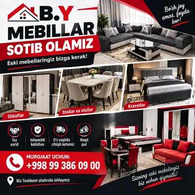 qulay taklif Mebillar sotib olamiz shikof stol stu