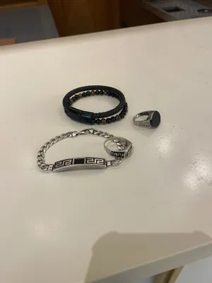 Серебряное кольцо и браслет