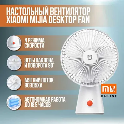 Вентилятор портативный Xiaomi Mijia Desktop Fan (белый) 1