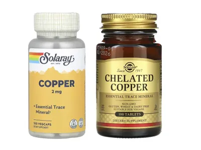 Solgar mis, Copper; Solaray mis, Copper 1