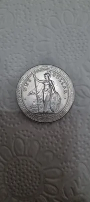 Серебряная монета 1 доллар Гонконг 1911 года 1