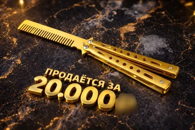 Soqol va soch uchun taroq-balisong pichoq 1