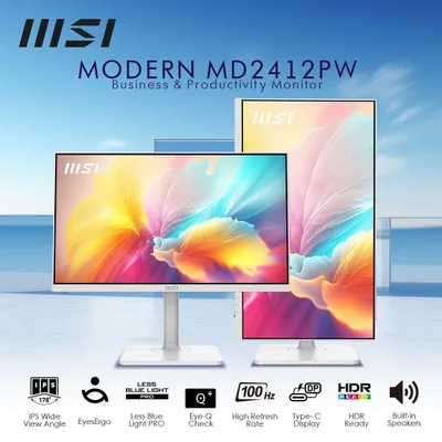 MSI Modern MD2412PW White monitori