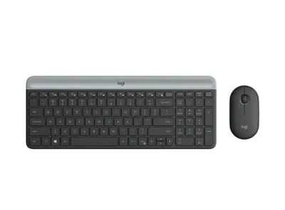 Logitech MK470 Slim Black to‘plami: simsiz klaviatura va sichqoncha 1