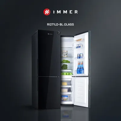 Immer Refrigerator RI 271LD BL Glass muzlatgichi 1