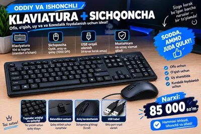 klaviatura+sichqoncha sotiladi