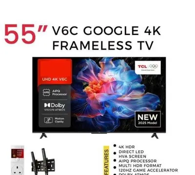TCL V6C 55" 4K UHD televizori, proshivka, yetkazib berish bepul 1