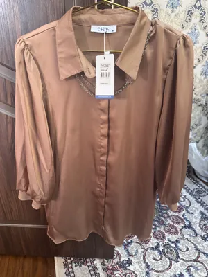 Turkiya bluzkasi, 3/4 yengli, ipak, yangi, zanjirchali 1