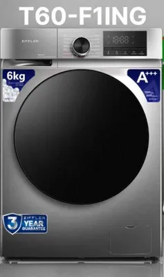 Ziffler kir yuvish mashinasi, 6 kg, bug‘ funksiyasi