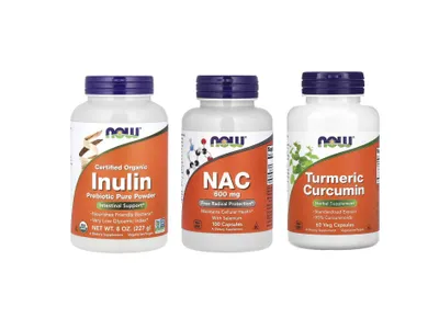NOW Foods inulini, selenli NAC, zarchava kurkumini 1
