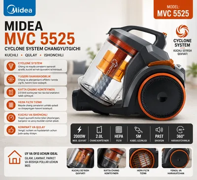 Midea MVC 5525 Cyclone System changyutgichi