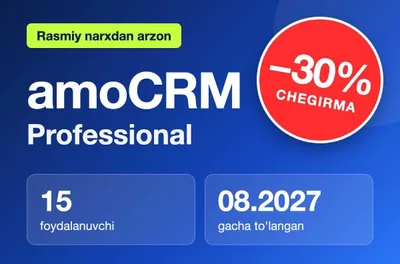 AmoCRM crm sotiladi Profisional sotuv CRM Amo sikidka 1