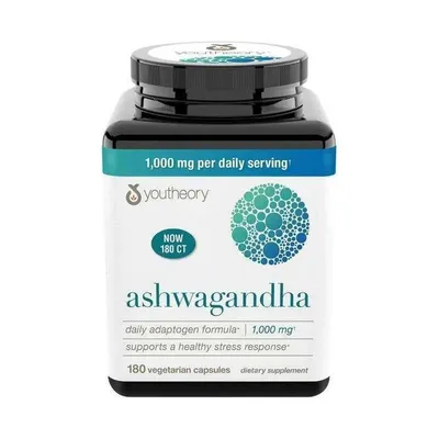 Супер Ашваганда 180 капсул от фирмы Youtheory Ashwagandha 1