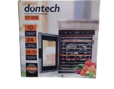 Сушилка для фруктов и овощей 10 поддонов Dontech КТ-1916 1