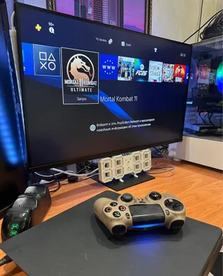 PlayStation 4 slim 500GB версия 9.00 с оргинальным джойстиком 1