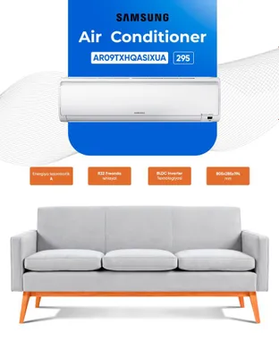 SAMSUNG DC Inverter/R32/PTC HEATER/TURBO konditsioneri/+ yetkazib berish