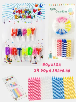 Свеча для торта, свеча happy birthday, свечи, свеча 1