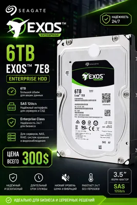 Seagate Exos 7E8 6TB SAS Enterprise HDD